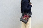 画像1: かぎ針 バッグキット+レザー底付き＋かぎ針付き やっぱり毛糸 (1)