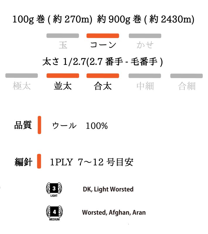 画像5: 並太・合太 ウール100%カラフルネップファンシー / 100g・約900g巻 (5)
