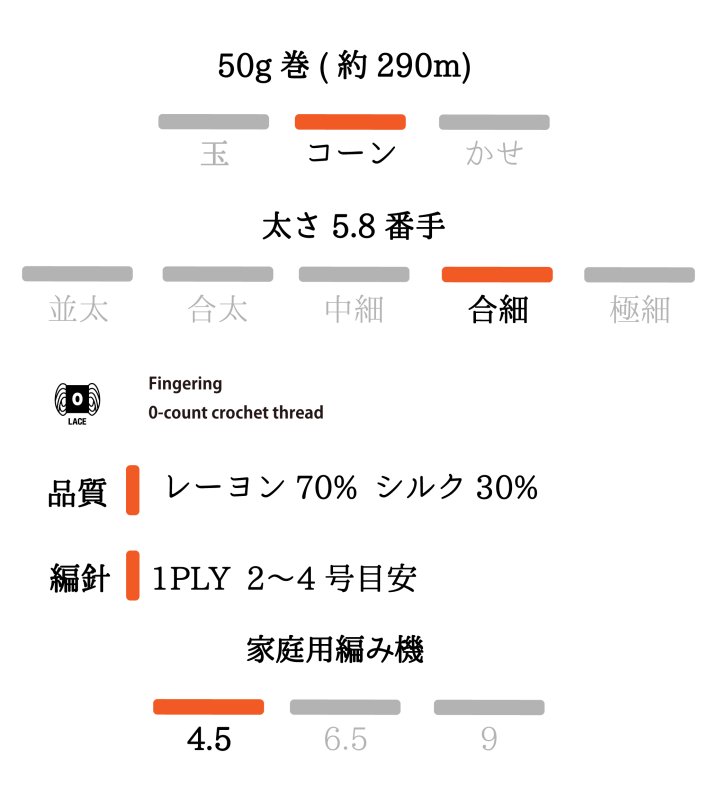 画像4: 合細・レーヨンシルク/ 50g・約290m巻 2色 (4)