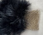 画像11: ファーヘアバンド キット／長短ミックスファーヤーン「そっと」×不思議なラメ糸「あたかも」 (11)
